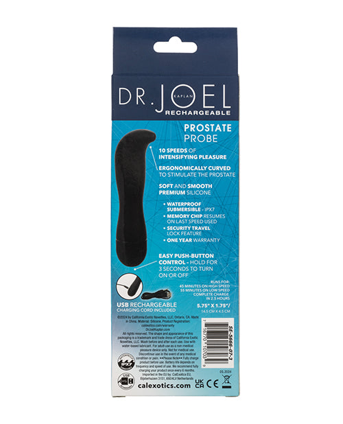 Dr. Joel Kaplan Rechargeable Prostate Probe - Black