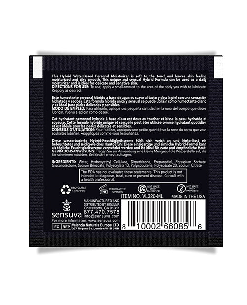 Sensuva Sensuva Hybrid Personal Moisturizer Single Use Packet - 6 ml Unscented
