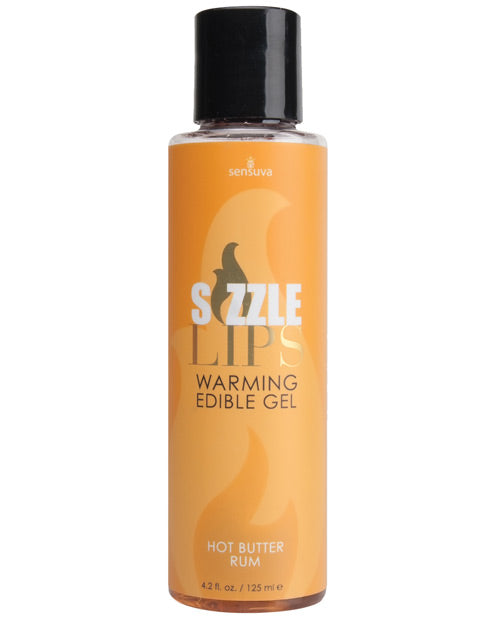 Sensuva Sizzle Lips Warming Gel - 4.2 oz Bottle Butter Rum - Image 3