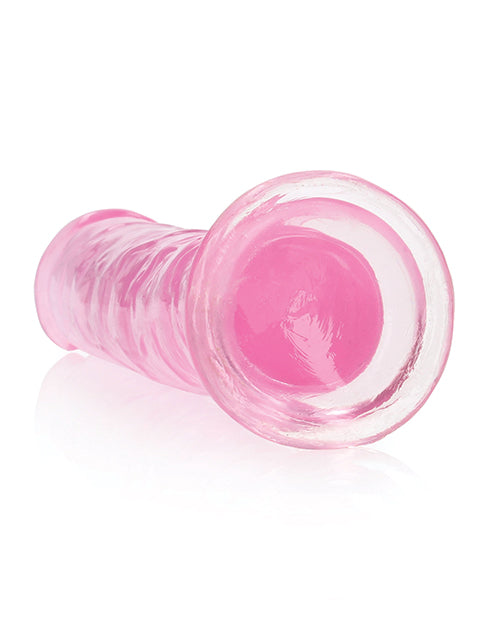 Shots RealRock Crystal Clear 7" Straight Dildo w/Suction Cup - Pink