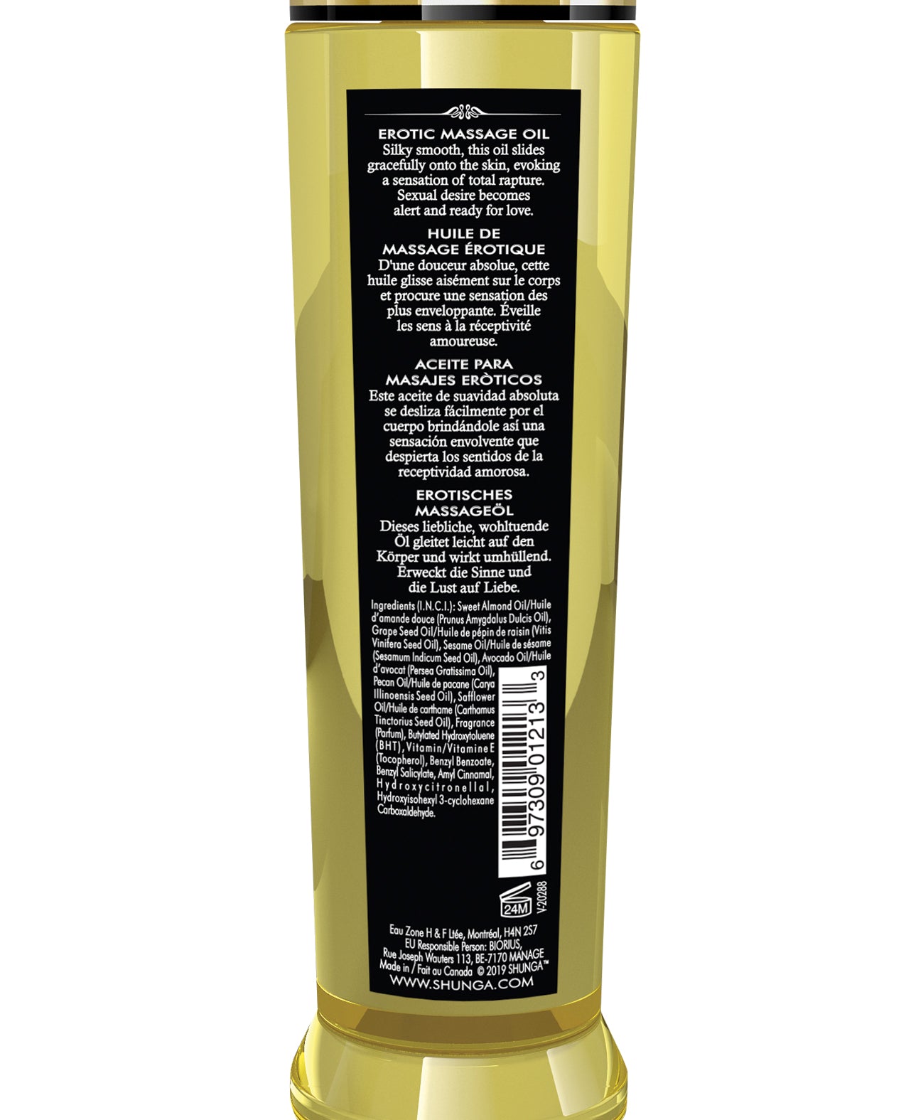 Shunga Shunga Erotic Massage Oil - 8 oz Monoi - Image 2