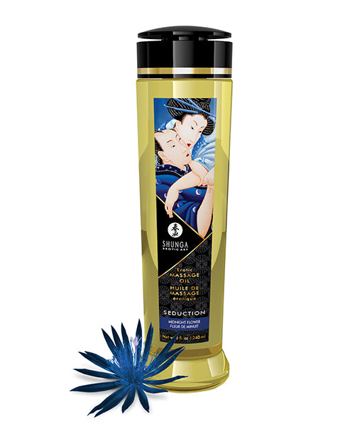 Shunga Shunga Massage Oil - 8 oz Midnight Flower - Image 5