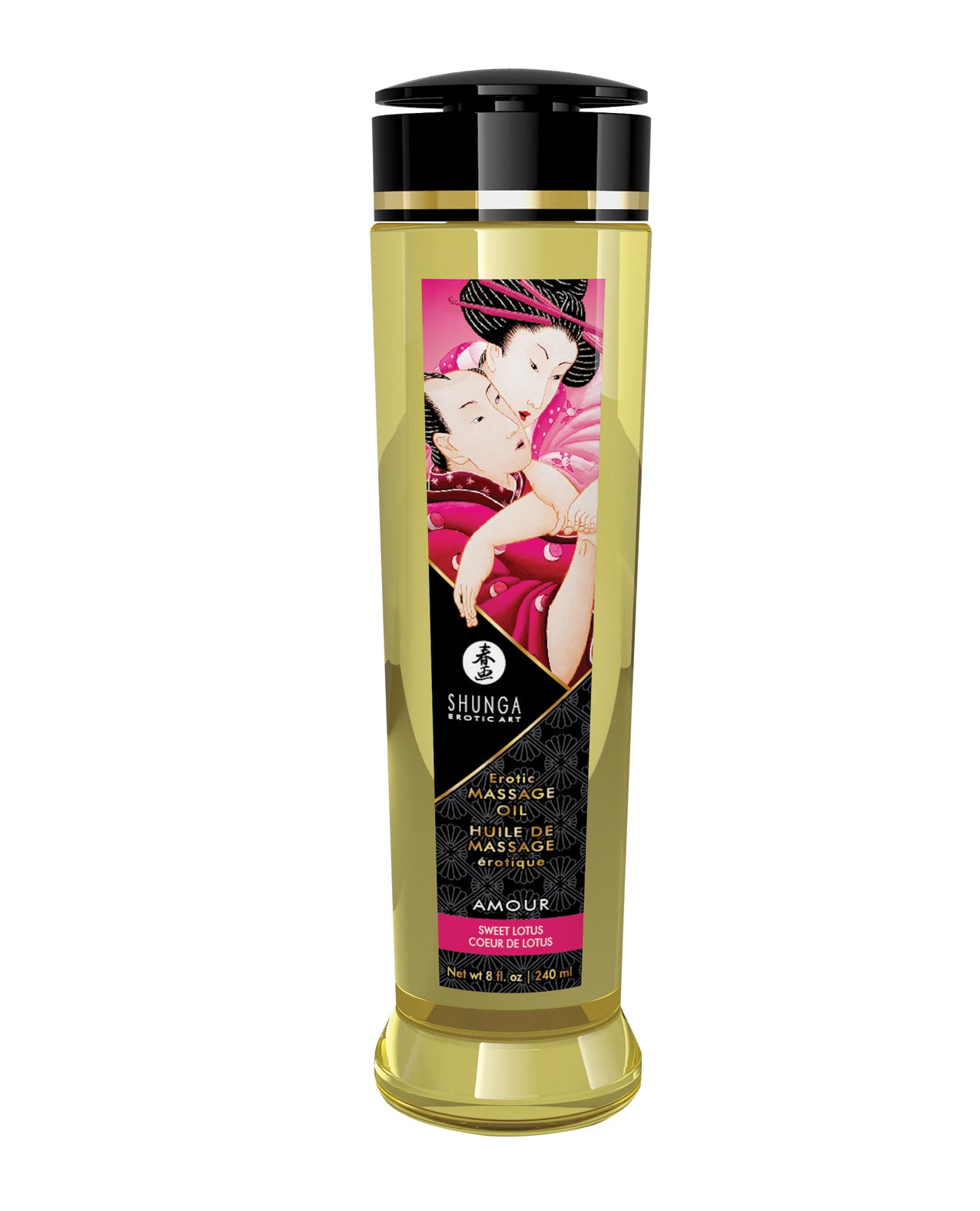 Shunga Shunga Massage Oil - 8 oz Sweet Lotus - Image 5