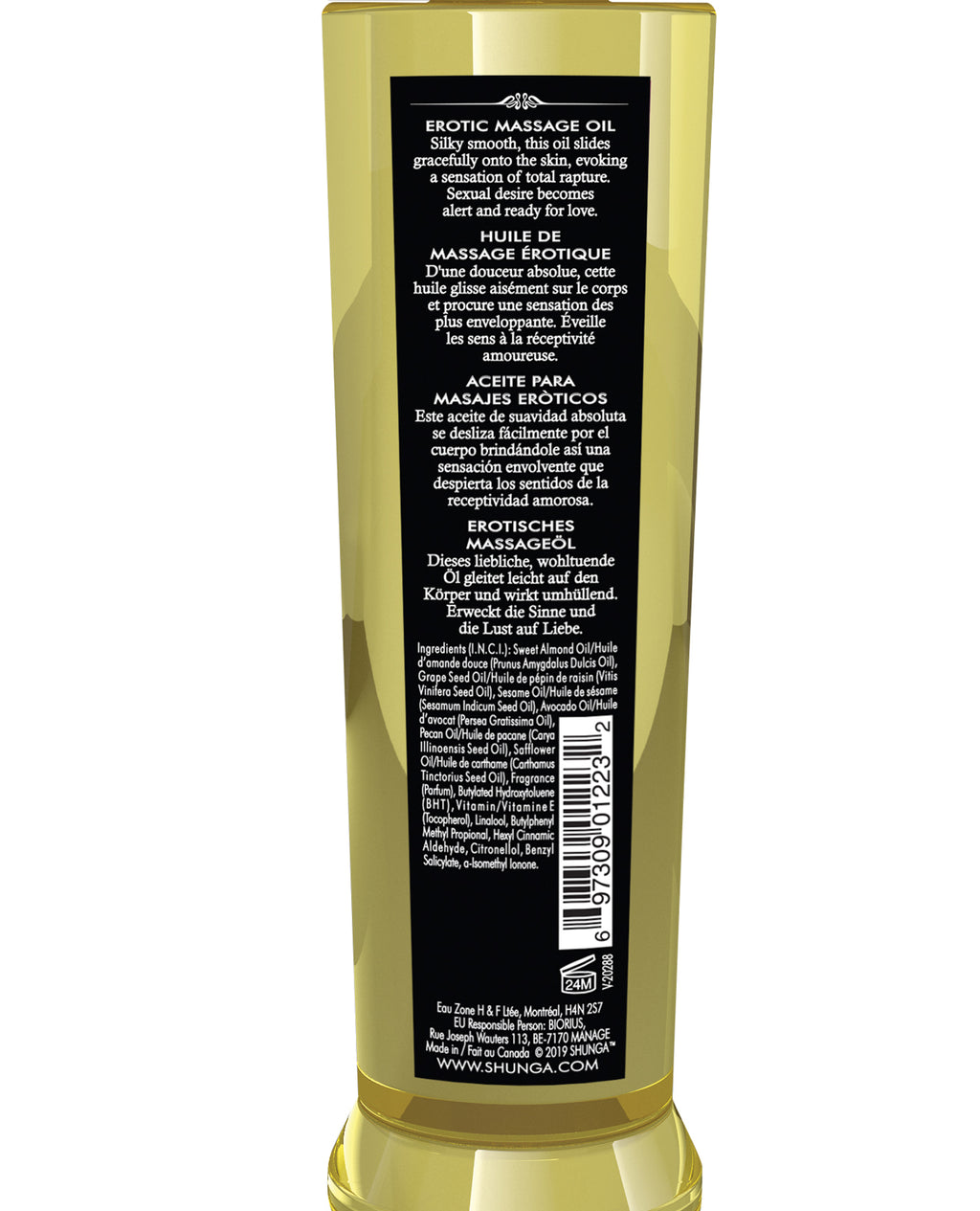 Shunga Shunga Massage Oil - 8 oz Sweet Lotus - Image 2