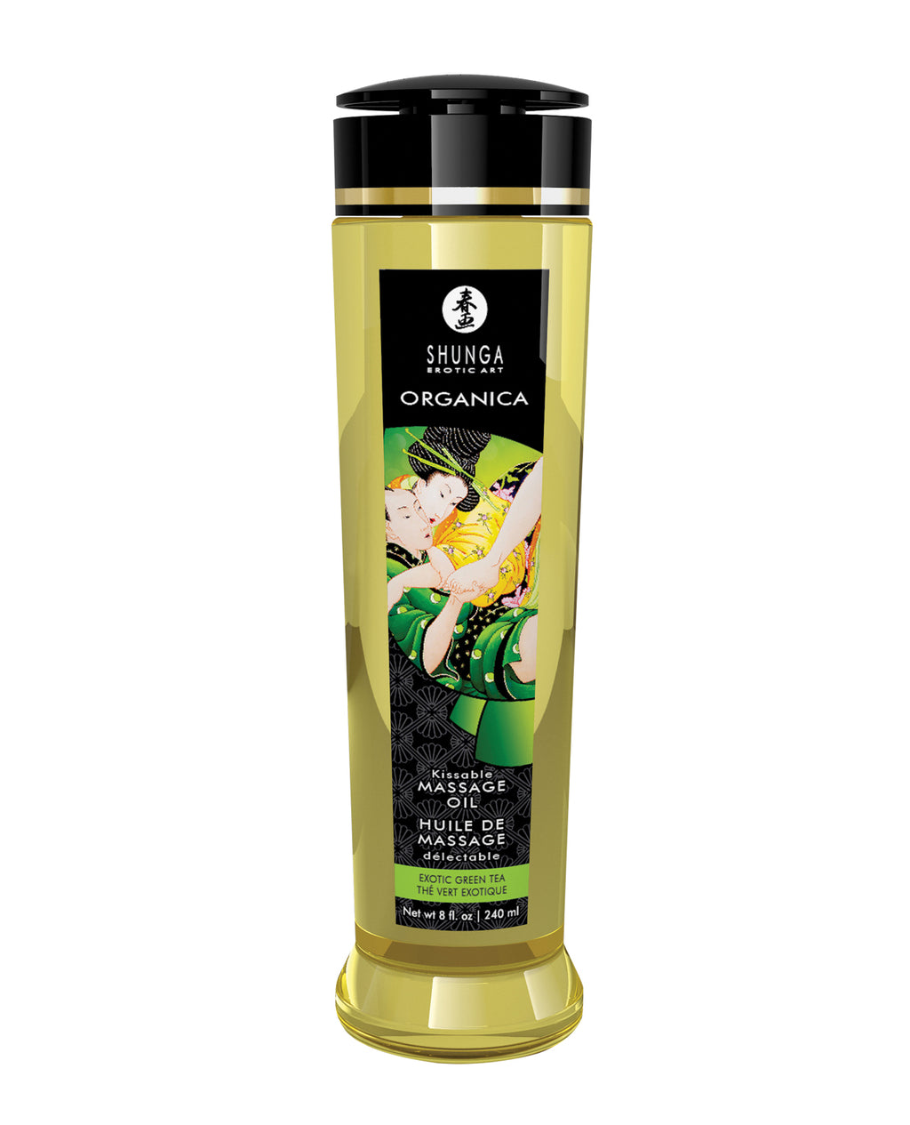 Shunga Shunga Organica Kissable Massage Oil - 8 oz Exotic Green Tea - Image 5