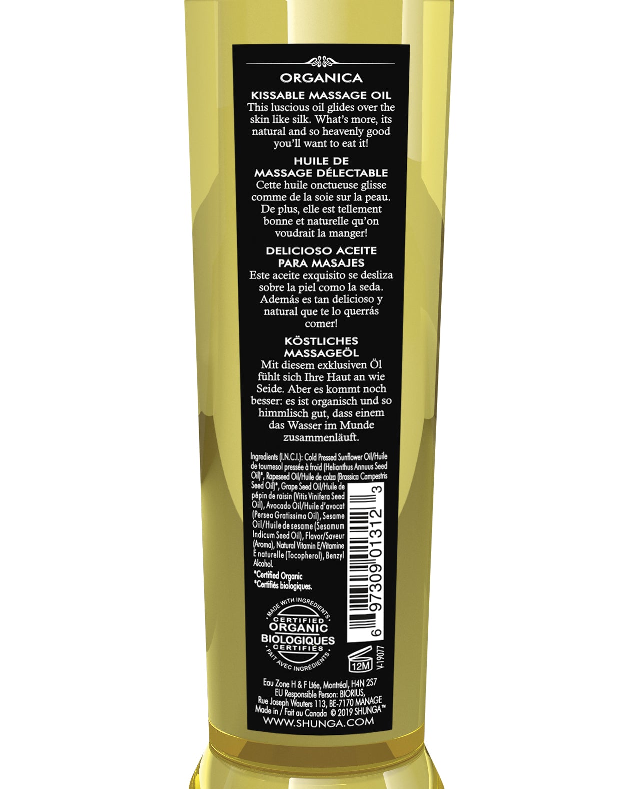 Shunga Shunga Organica Kissable Massage Oil - 8 oz Almond Sweetness - Image 4
