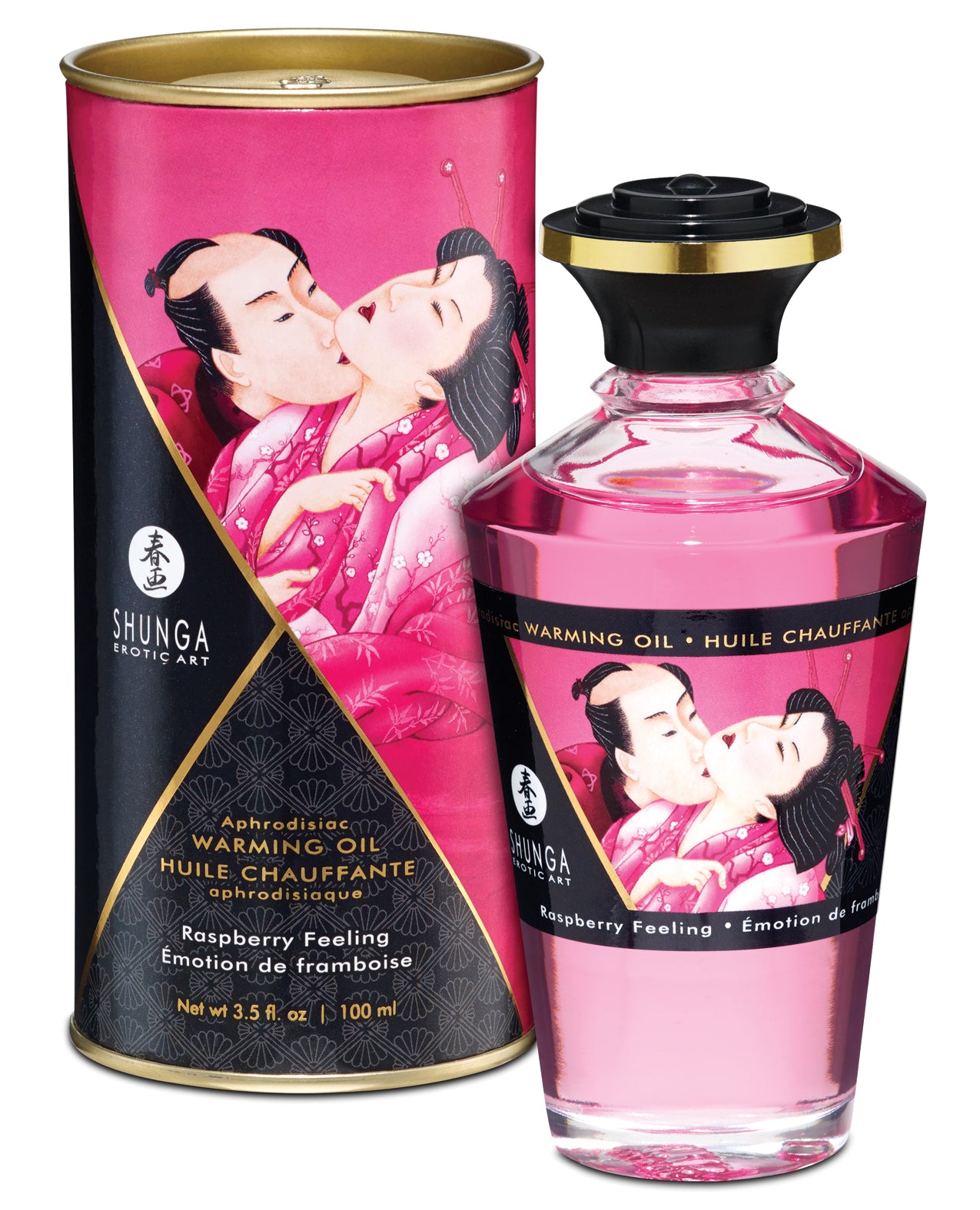Shunga Shunga Warming Oil - 3.5 oz Raspberry Feeling - Image 3
