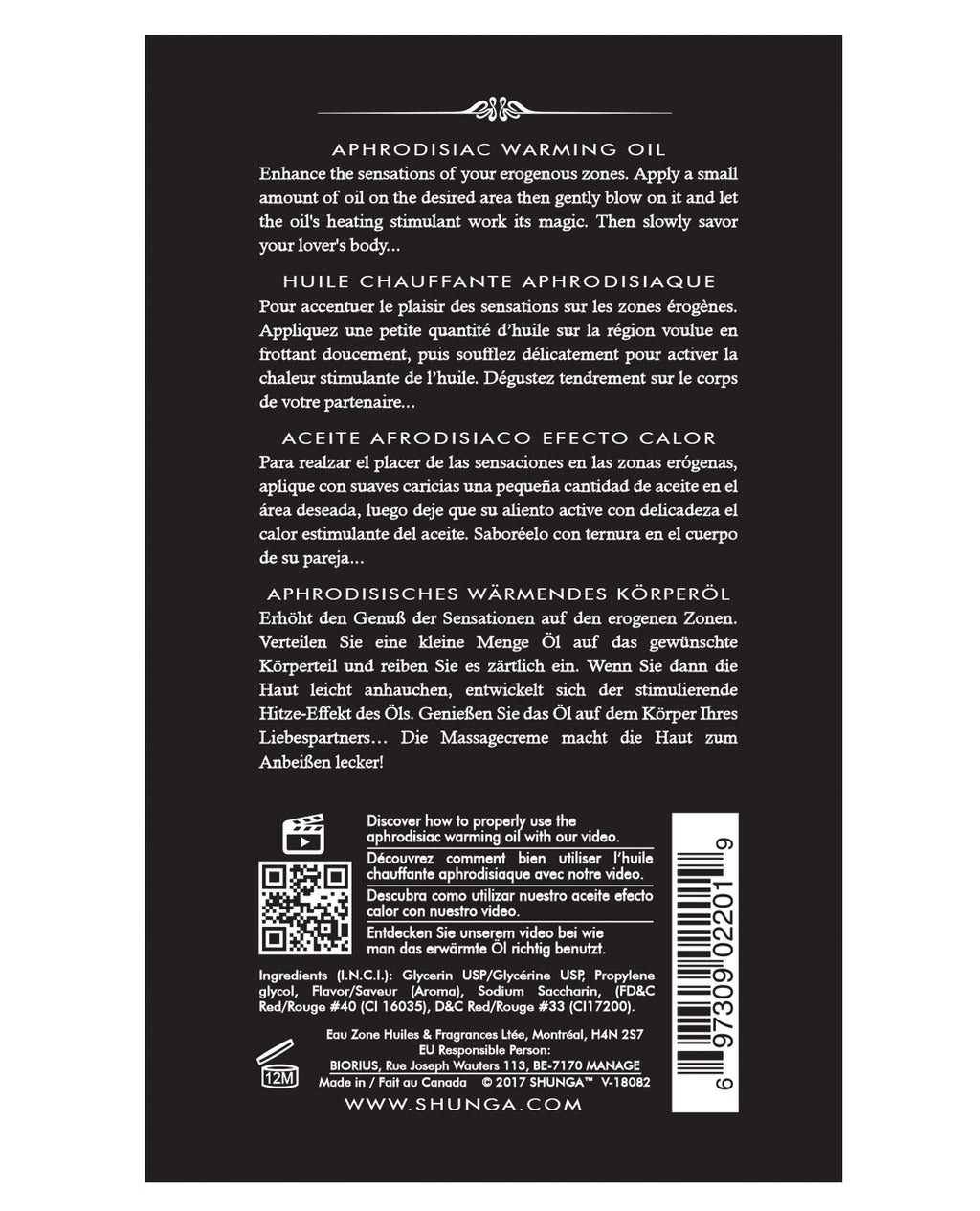 Shunga Shunga Warming Oil - 3.5 oz Raspberry Feeling - Image 6