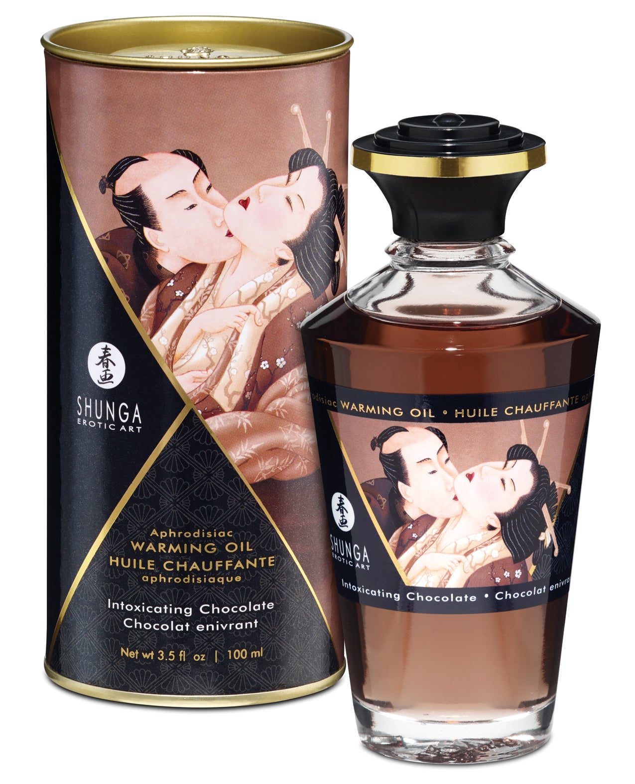 Shunga Shunga Warming Oil - 3.5 oz Intoxicating Chocolate - Image 5