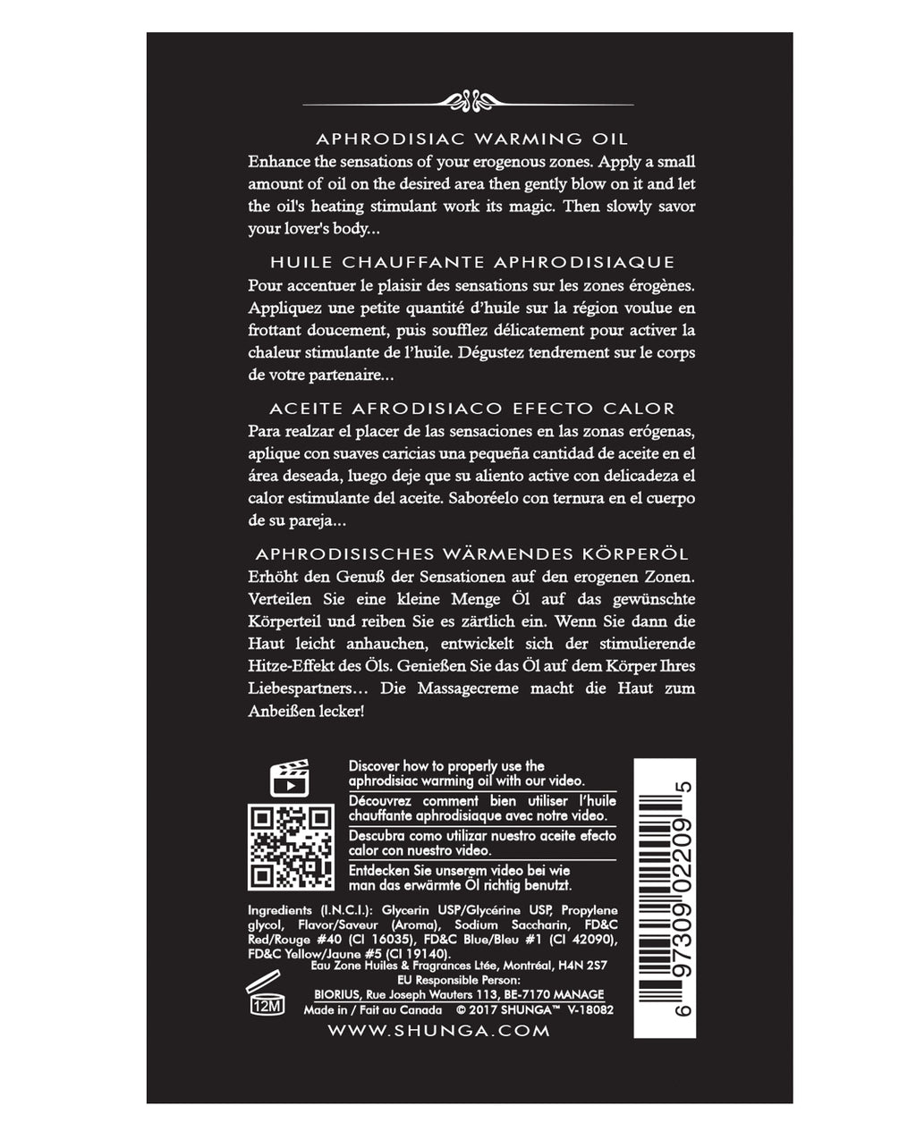 Shunga Shunga Warming Oil - 3.5 oz Intoxicating Chocolate - Image 4