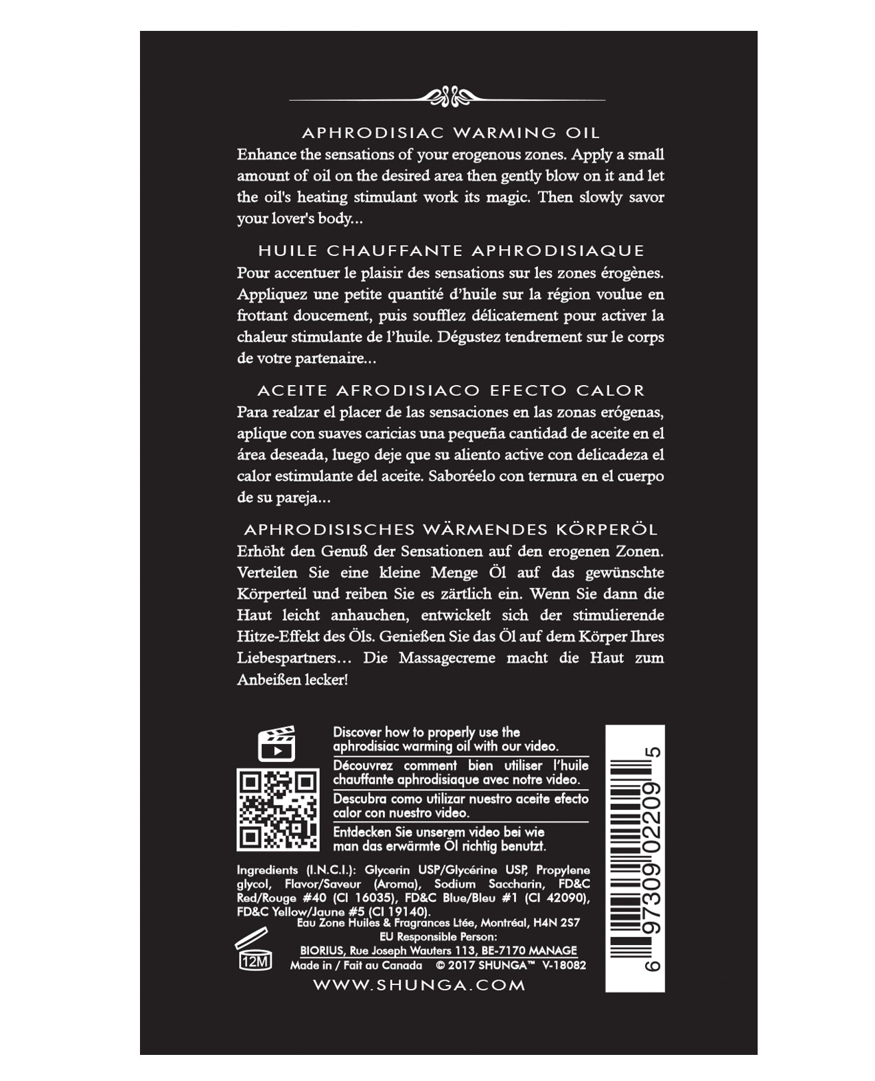 Shunga Shunga Warming Oil - 3.5 oz Intoxicating Chocolate - Image 6