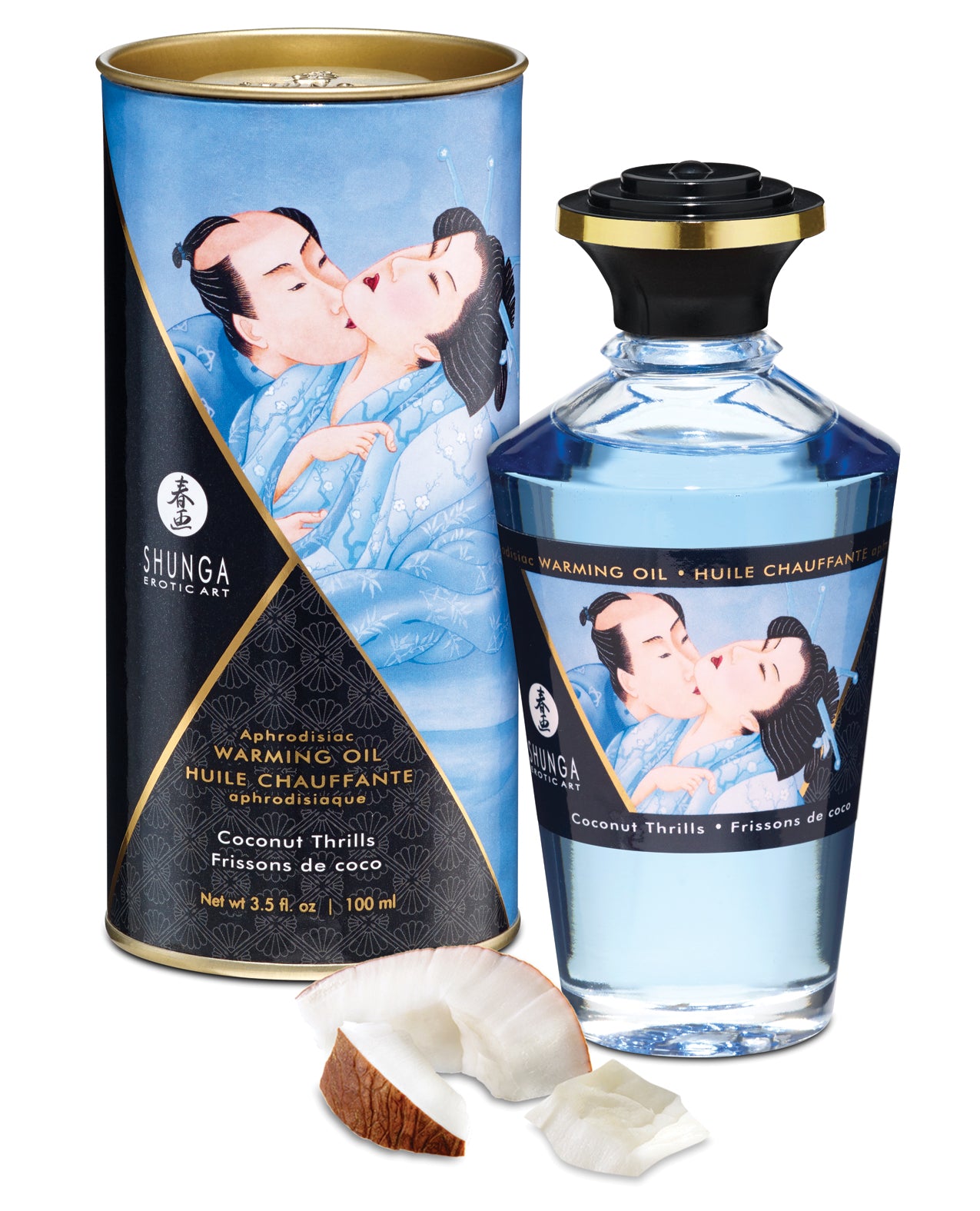 Shunga Shunga Warming Oil - 3.5 oz Coconut Thrills - Image 5
