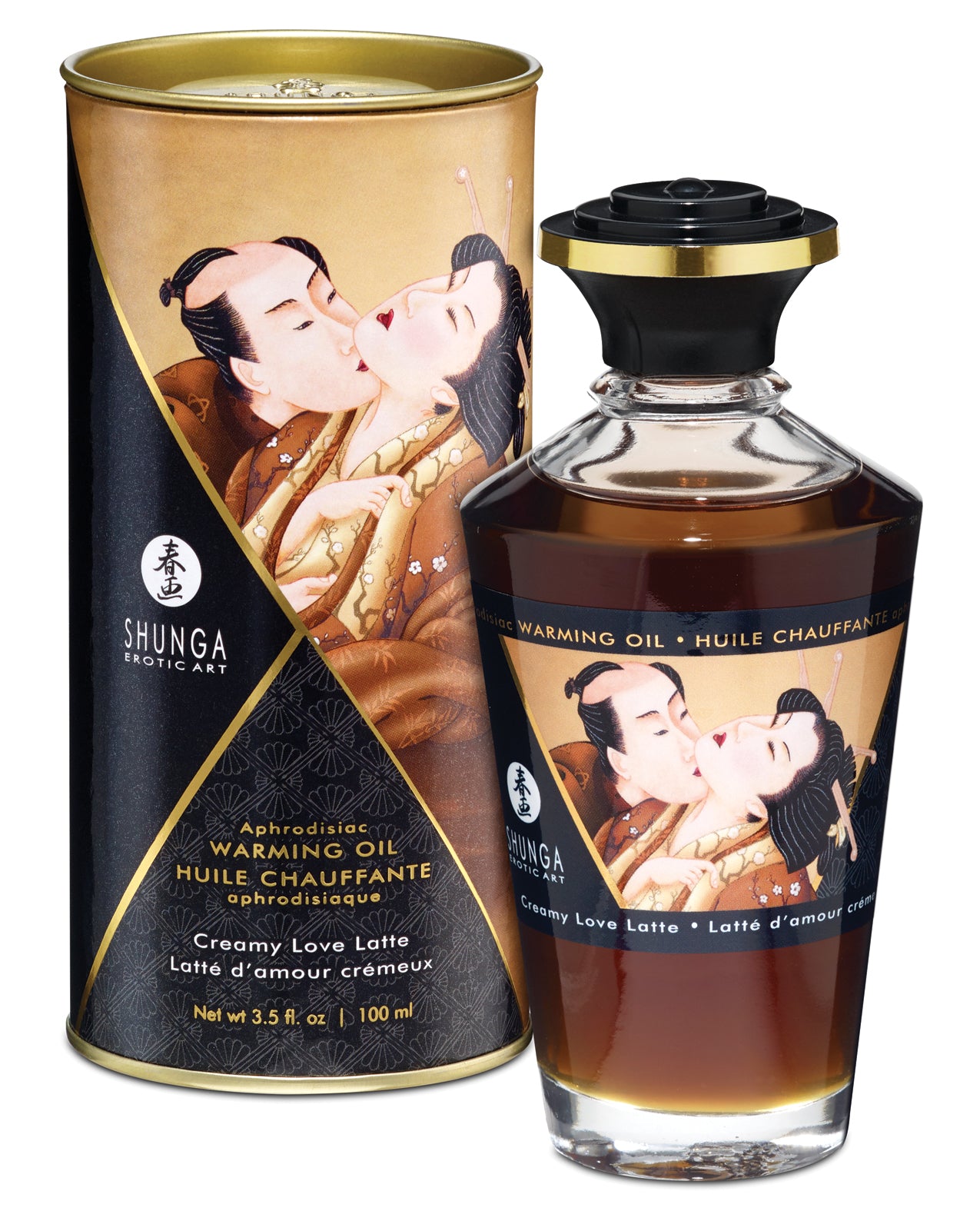 Shunga Shunga Warming Oil - 3.5 oz Creamy Love Latte - Image 4