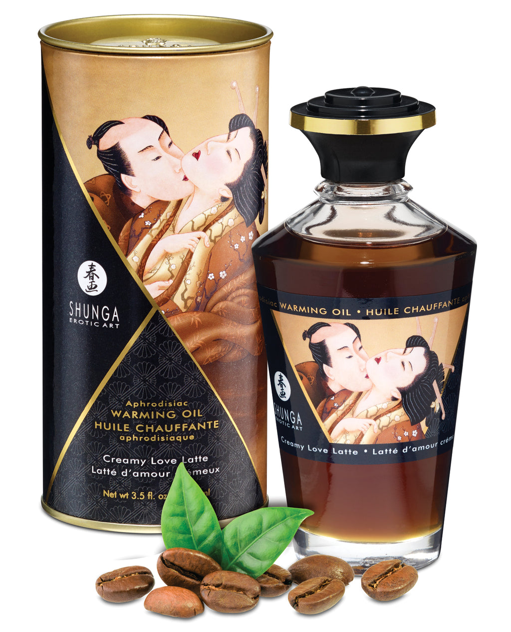 Shunga Shunga Warming Oil - 3.5 oz Creamy Love Latte - Image 5