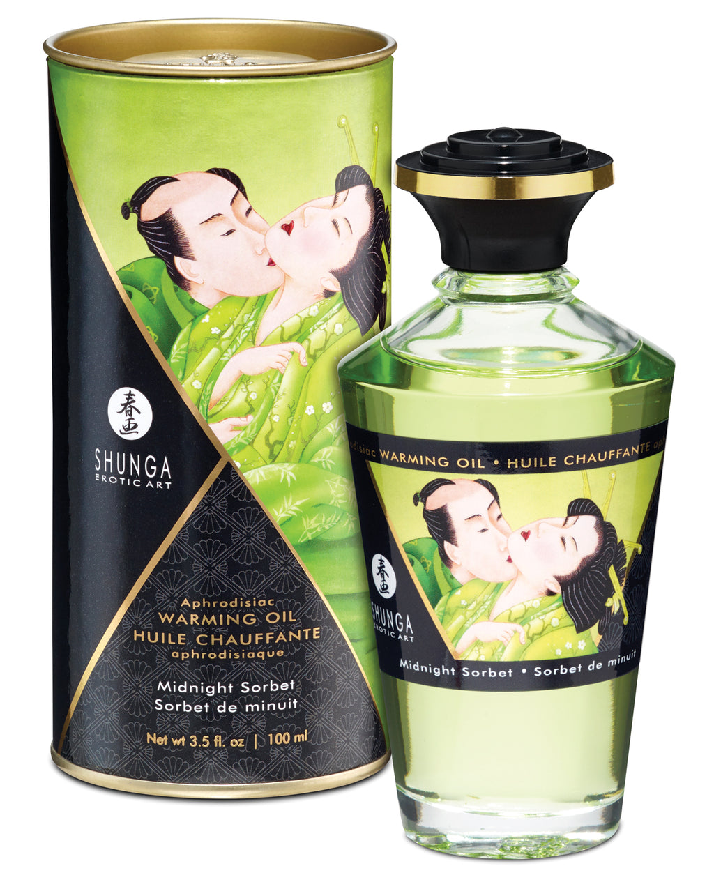 Shunga Shunga Warming Oil - 3.5 oz Midnight Sorbet - Image 3