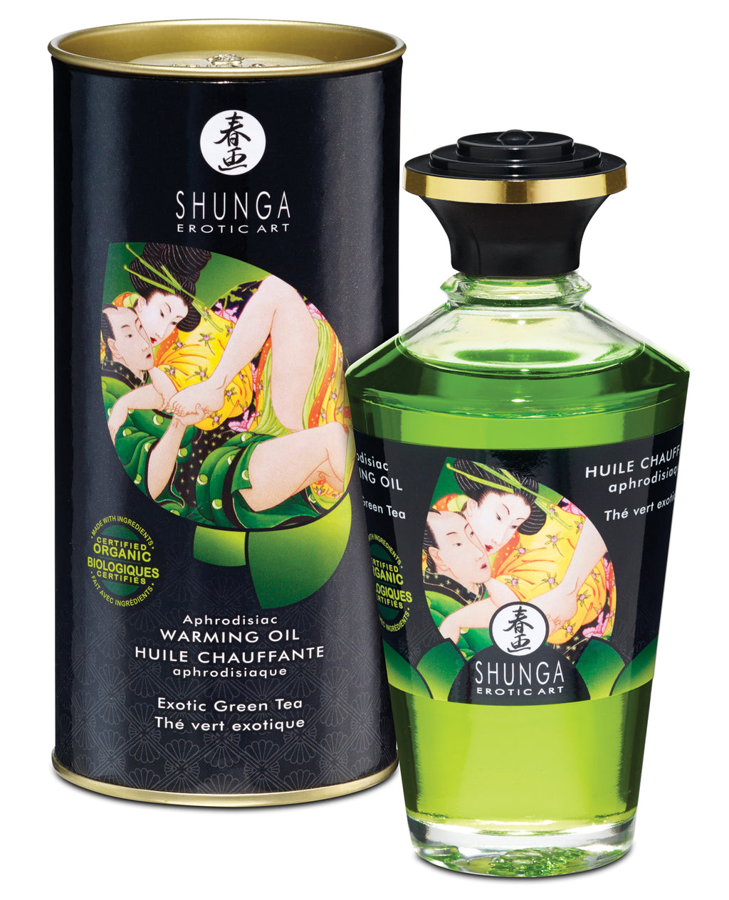 Shunga Shunga Organica Warming Oil - 3.5 oz Green Tea - Image 5