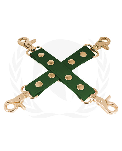 Spartacus Spartacus PU Hog Tie w/Gold Hardware - Green