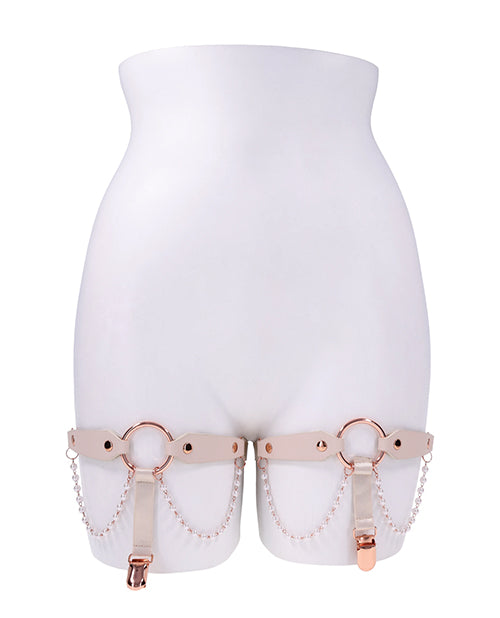 Sex & Mischief Peaches 'n CreaMe Pearl Garters
