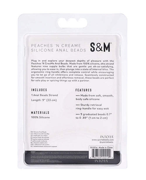 Sex & Mischief Peaches 'n CreaMe Silicone Anal Beads