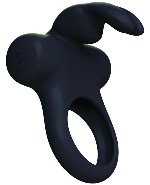 VeDO VeDO Frisky Bunny Rechargeable Vibrating Ring - Black Pearl - Image 4