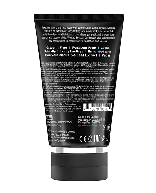 Wicked Sensual Care Wicked Sensual Care Jelle Waterbased Anal Lubricant - 4 oz Fragrance Free - Image 4
