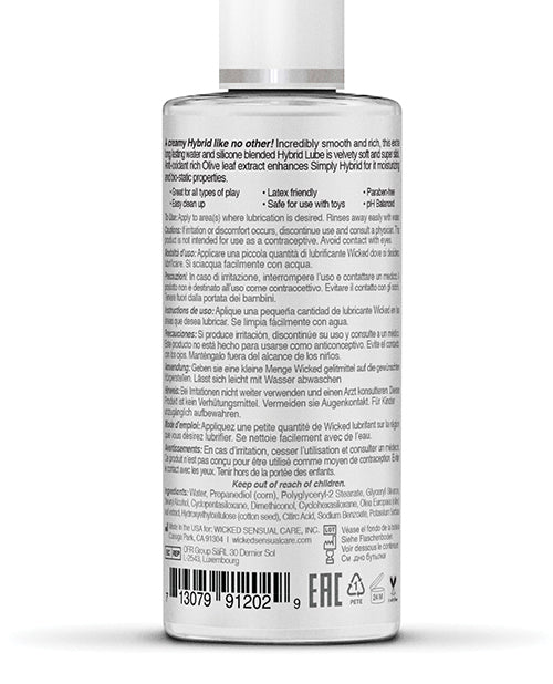 Wicked Sensual Care Wicked Sensual Care Simply Hybrid Lubricant - 2.3 oz - Image 4