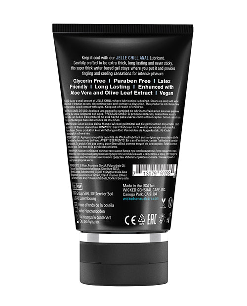 Wicked Sensual Care Wicked Sensual Care Jelle Chill Waterbased Anal Gel Lubricant - 4 oz - Image 4