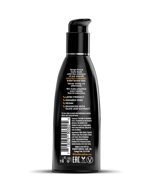Wicked Sensual Care Aqua Waterbased Lubricant - 2 oz Salted Caramel