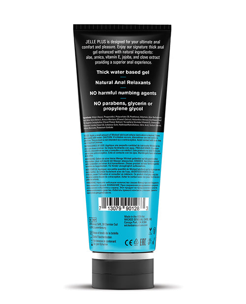 Wicked Sensual Care Wicked Sensual Care Jelle Plus Water Based Anal Lubricant with Relaxants - 8 oz - Image 2