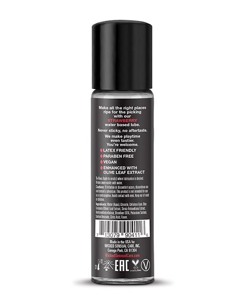 Wicked Sensual Care Aqua Water Based Lubricant - 1 oz Strawberry