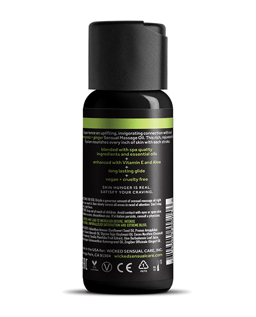 Wicked Sensual Care Wicked Sensual Care Lemongrass & Ginger Massage Oil - 4 oz - Image 4