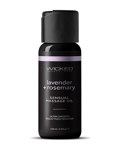 Wicked Sensual Care Wicked Sensual Care Lavender & Rosemary Massage Oil - 4 oz - Image 3