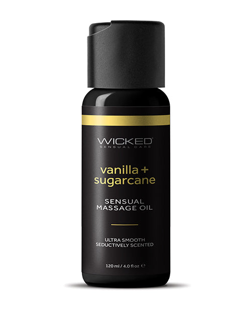 Wicked Sensual Care Wicked Sensual Care Vanilla & Sugarcane Massage Oil - 4 oz - Image 3