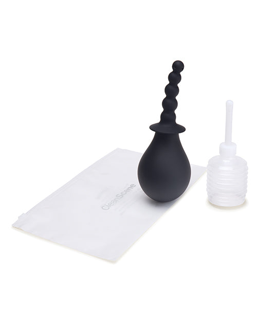 CleanScene 4 pc Soft Squeeze Beaded Anal Douche Set w/Flared Base