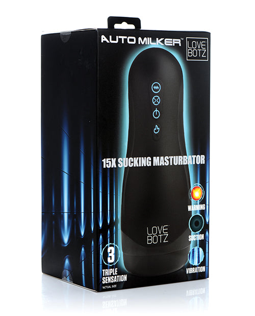 The Milker The Milker Auto Milker 15x Sucking Masturbator - Black