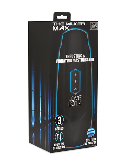 The Milker The Milker Max Thrusting & Vibrating Masturbator - Black