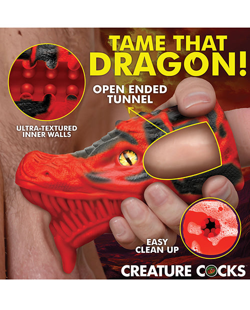 Creature Cocks Dragon Tamer Silicone Stroker - Red