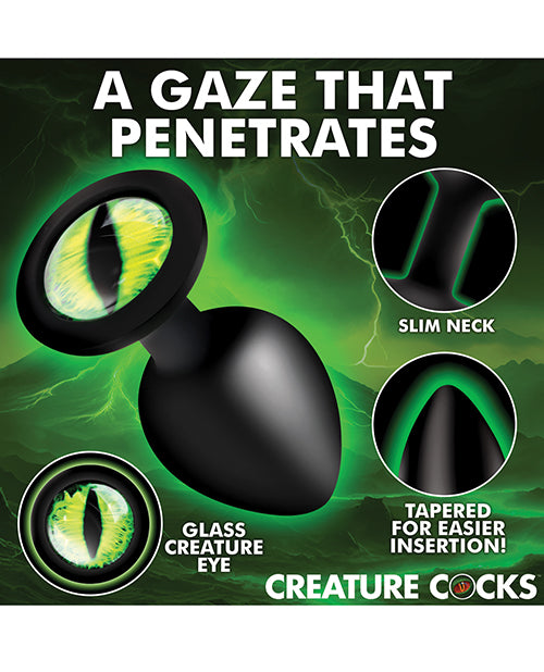 Creature Eye Green Eye Silicone Butt Plug - Medium