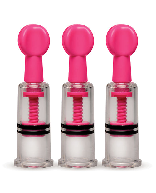 Size Matters MAXtwist Clit & Nipple Triple Sucker Set - Pink