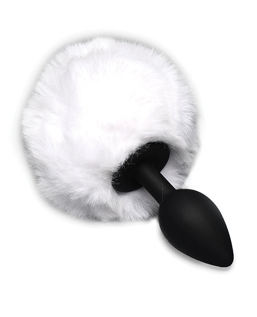 Tailz Fluffy Bunny Tail Silicone Plug - White