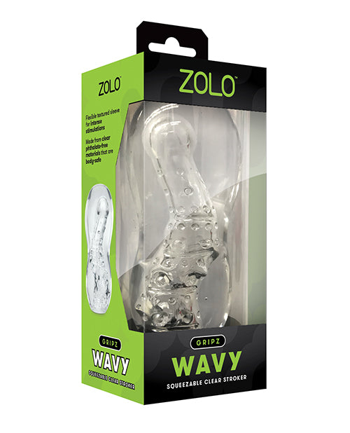 ZOLO ZOLO Gripz Wavy Stroker - Clear - Image 3